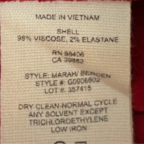 Theory Candy Apple Red Ruffled Party Date Night Dress NWOT Size 4 - Picture 11 of 14